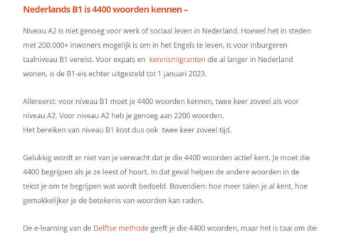 Dutch B1 Reading Skills