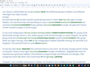 Margreet corrected every sentence